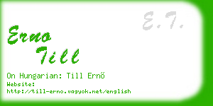 erno till business card