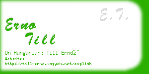 erno till business card